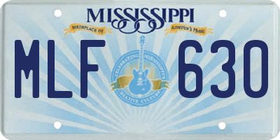 MS license plate MLF630