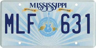 MS license plate MLF631