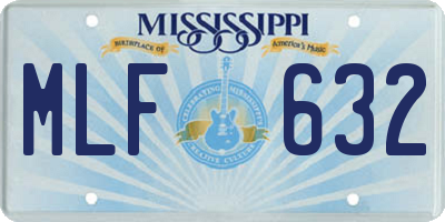 MS license plate MLF632
