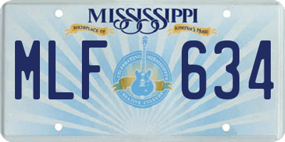 MS license plate MLF634