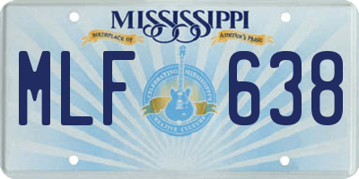 MS license plate MLF638