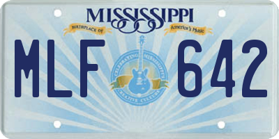 MS license plate MLF642