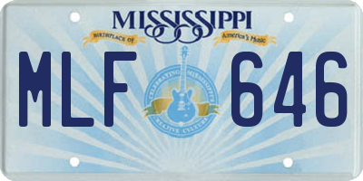 MS license plate MLF646