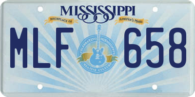 MS license plate MLF658