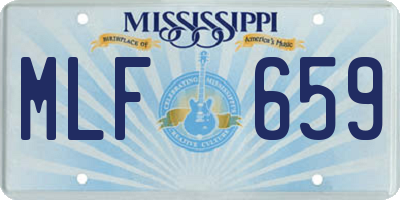 MS license plate MLF659