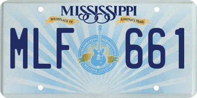 MS license plate MLF661