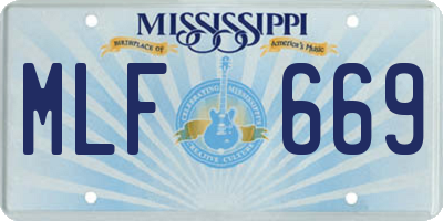 MS license plate MLF669