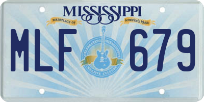 MS license plate MLF679