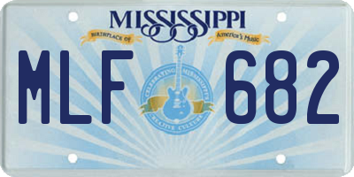 MS license plate MLF682