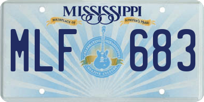 MS license plate MLF683