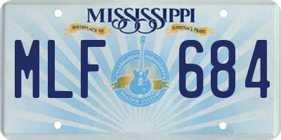 MS license plate MLF684