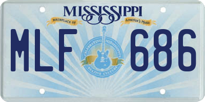 MS license plate MLF686