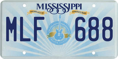 MS license plate MLF688