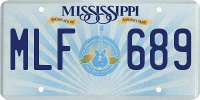 MS license plate MLF689