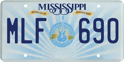 MS license plate MLF690