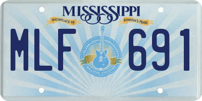 MS license plate MLF691
