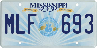 MS license plate MLF693