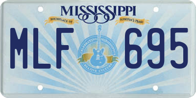 MS license plate MLF695