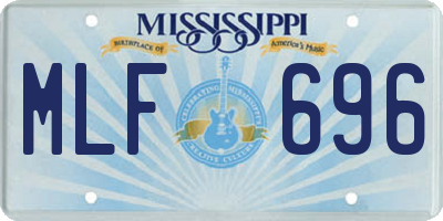 MS license plate MLF696