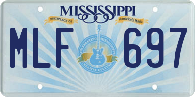 MS license plate MLF697