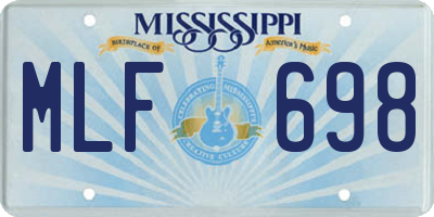 MS license plate MLF698