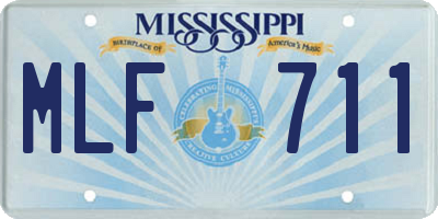 MS license plate MLF711