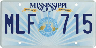 MS license plate MLF715