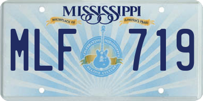 MS license plate MLF719