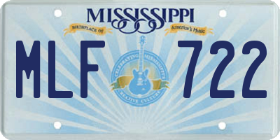 MS license plate MLF722