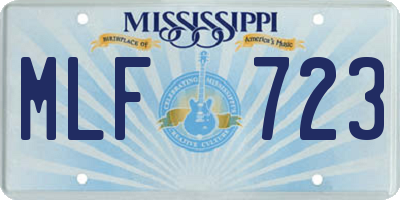 MS license plate MLF723