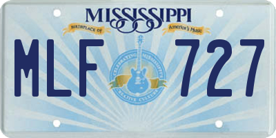MS license plate MLF727
