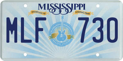 MS license plate MLF730