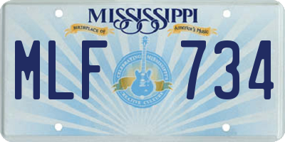 MS license plate MLF734