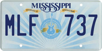 MS license plate MLF737
