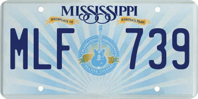 MS license plate MLF739