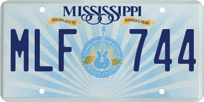 MS license plate MLF744