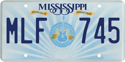 MS license plate MLF745