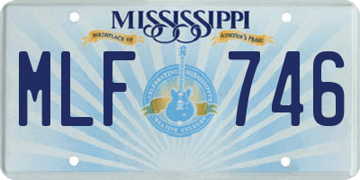 MS license plate MLF746
