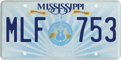 MS license plate MLF753