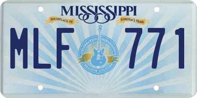 MS license plate MLF771