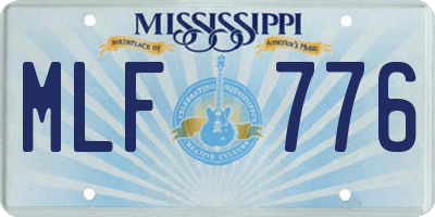 MS license plate MLF776