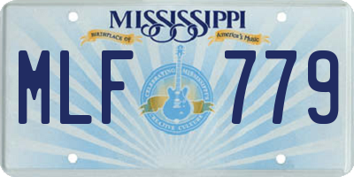 MS license plate MLF779