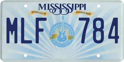 MS license plate MLF784