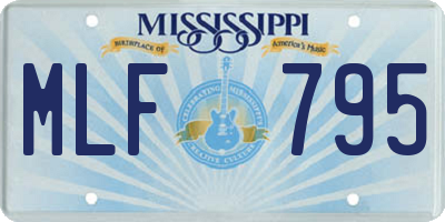 MS license plate MLF795