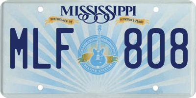 MS license plate MLF808