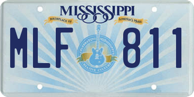 MS license plate MLF811