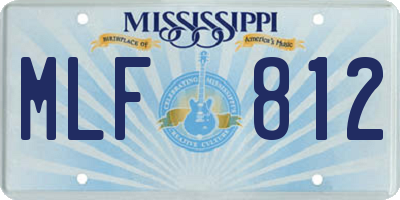 MS license plate MLF812