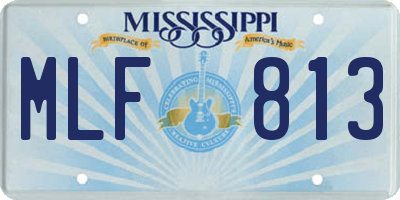 MS license plate MLF813