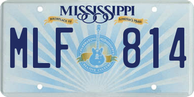 MS license plate MLF814