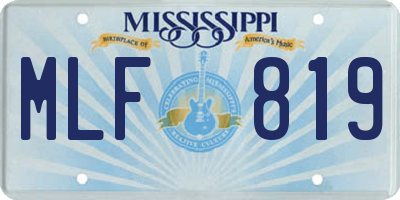 MS license plate MLF819